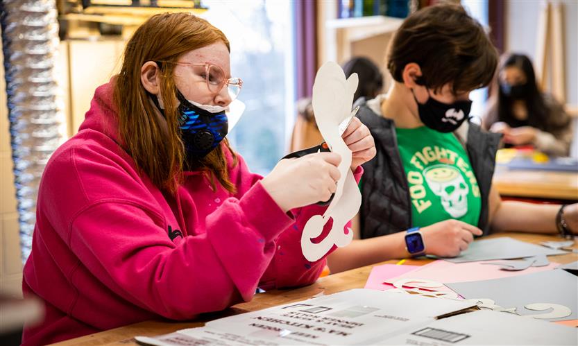 Students in an art class